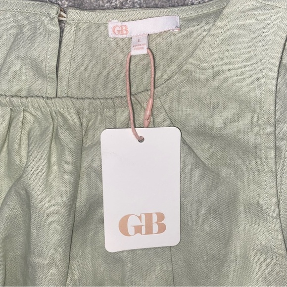 NWT GB Linen Blend Sleeveless Cutout Minidress Sz L - Picture 3 of 4